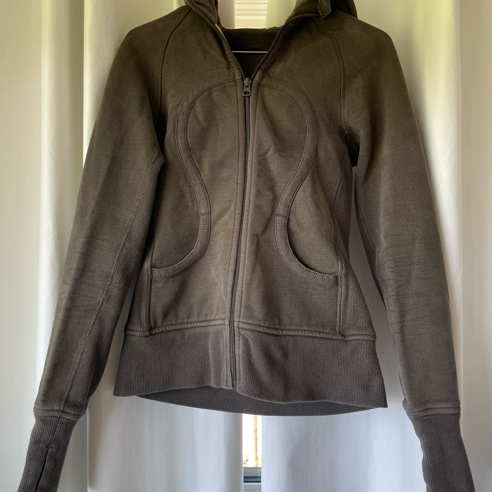 lululemon athletica Dark Green Scuba Full Zip Sweater